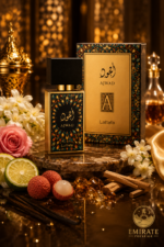 Ajwad Lattafa parfum oriental luxe avec ambiance élégante et chaleureuse Emirate Prestige