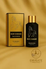 Parfum homme oriental Noir d’Arabie de Paris Corner avec flacon et coffret doré – présentation Emirate Prestige