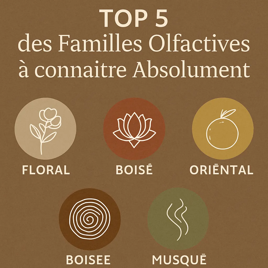 Top 5 des familles olfactives à connaître absolument – floral, boisé, oriental, hespéridé et musqué