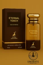 Flacon et boîte du parfum Eternal Touch 80 ml Maison Alhambra – fragrance orientale florale et élégante disponible chez Emirate Prestige