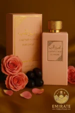 Parfum Ameerat Al Arab Privé Rose Asdaaf – eau de parfum femme 100ml, floral musqué oriental au musc blanc, ambre et bois de santal.