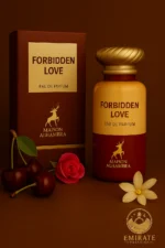 Forbidden Love Maison Alhambra – Parfum Mixte Intense Gourmand Ambré aux notes de cerise noire, amande amère, jasmin sambac et bois précieux – Emirate Prestige