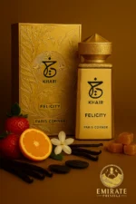 Khair Felicity 2025 – Paris Corner, parfum mixte floral fruité gourmand avec notes d’agrumes, praline, jasmin et vanille
