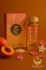 Mise en scène lifestyle du parfum Khair Peach Delulu – Paris Corner